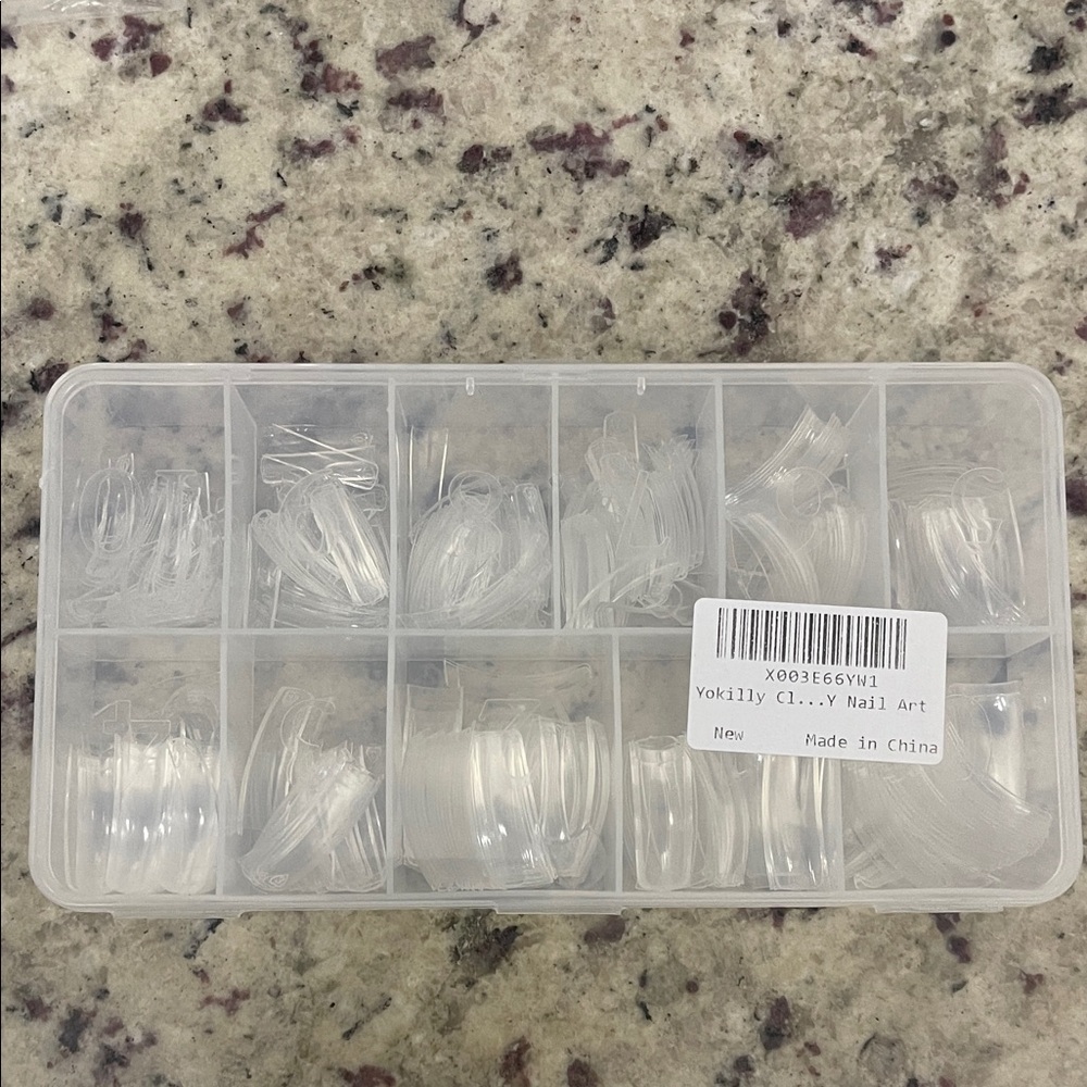 Clear Nail Art Tips Set